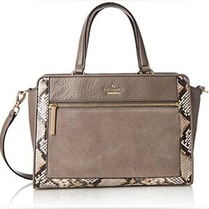 KATE SPADE Chatham Lane Anton Stone Grey satchel bag Purse